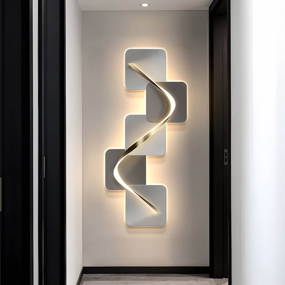 usb powered geometric led wall art decorative wall painting
