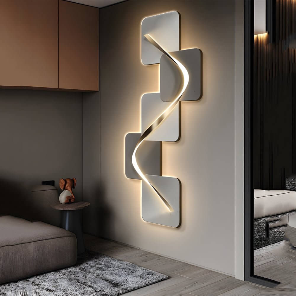 usb powered geometric led wall art decorative wall painting