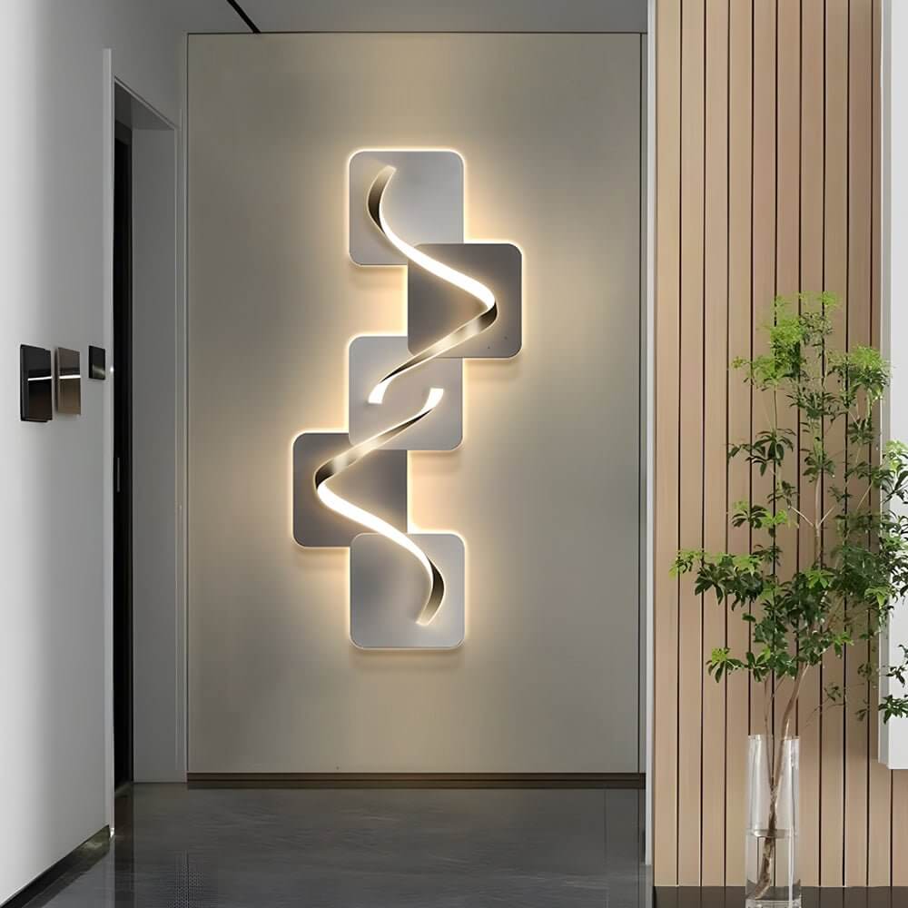 usb powered geometric led wall art decorative wall painting