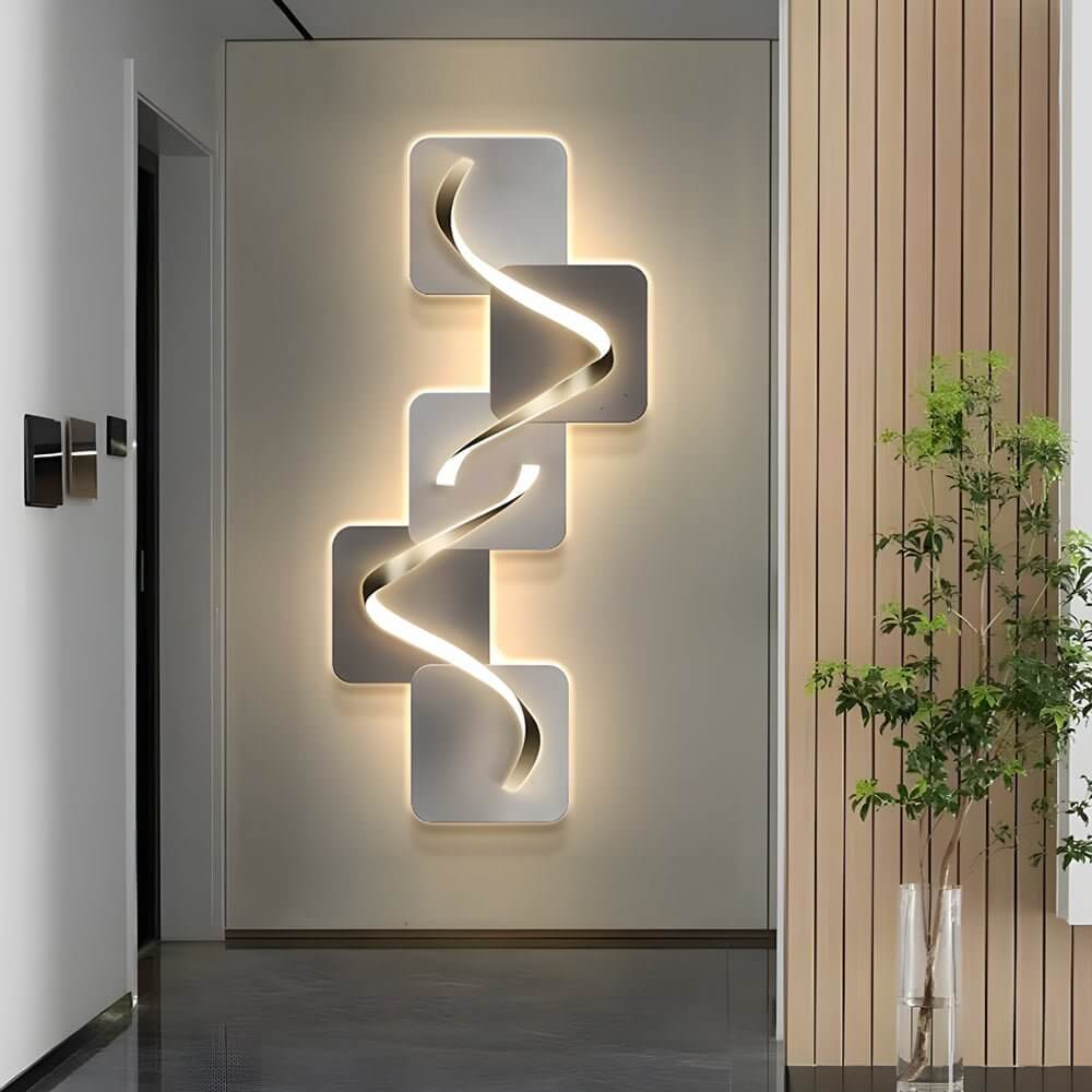 usb powered geometric led wall art decorative wall painting
