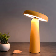 USB Rechargeable Touch Dimmable Table Lamp with Tiltable Mushroom Design Luxe