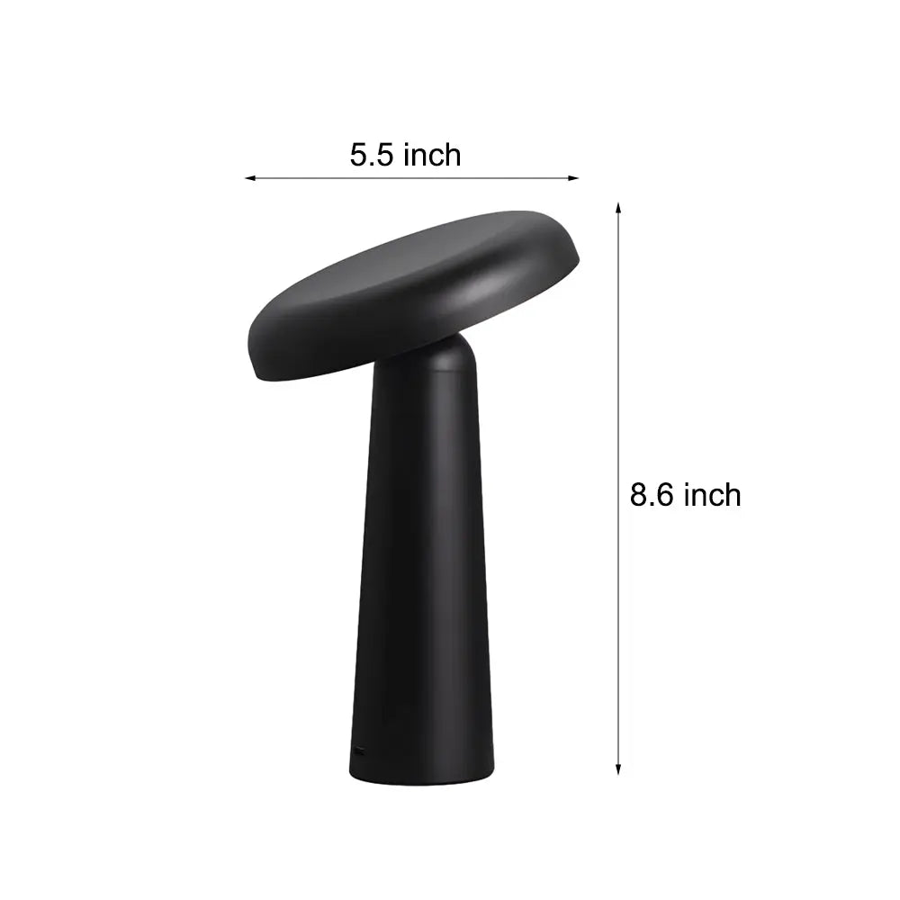 USB Rechargeable Touch Dimmable Table Lamp with Tiltable Mushroom Design Luxe