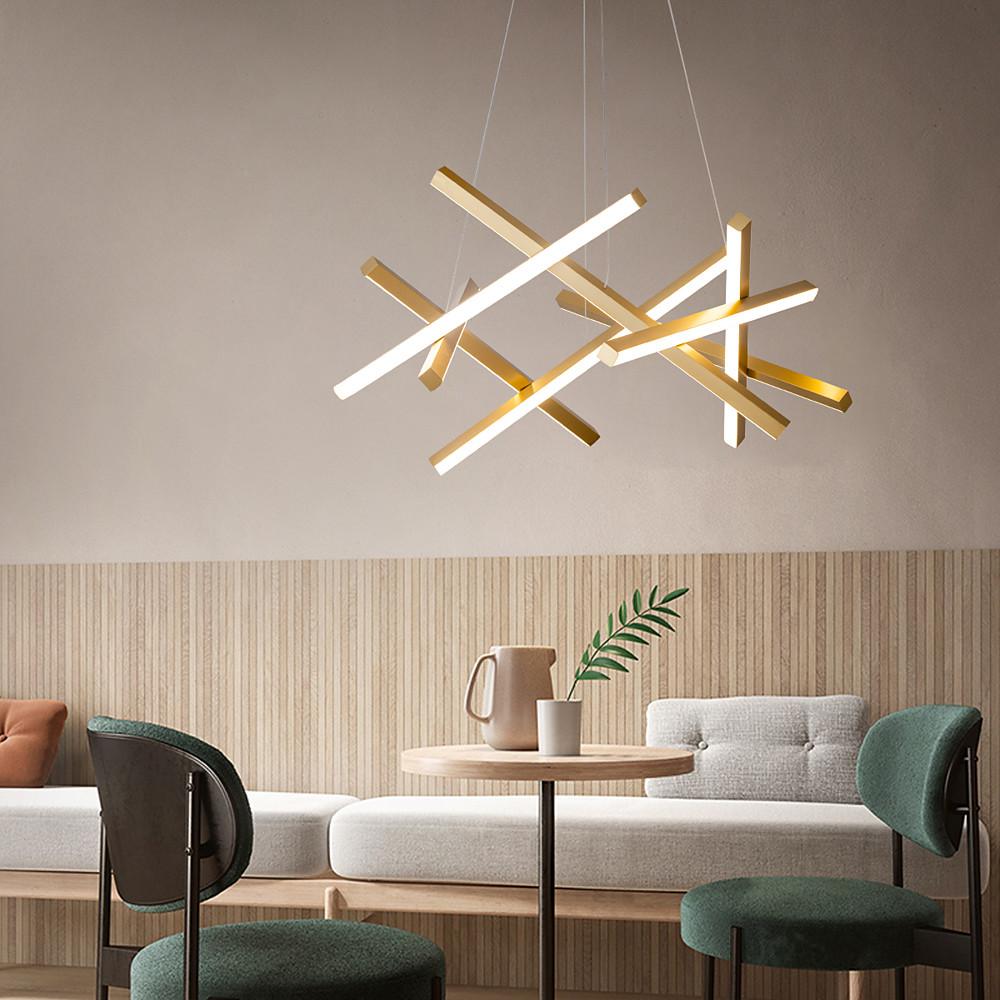 8-Light Sputnik Chandelier — Metal and Acrylic, LED, 3000K / 6000K, Adjustable Cord