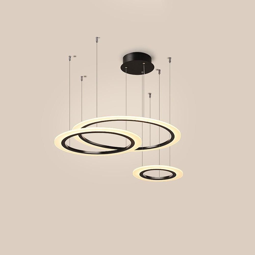 Modern LED Pendant Light - Artistic Circles Hanging Ceiling Chandelier