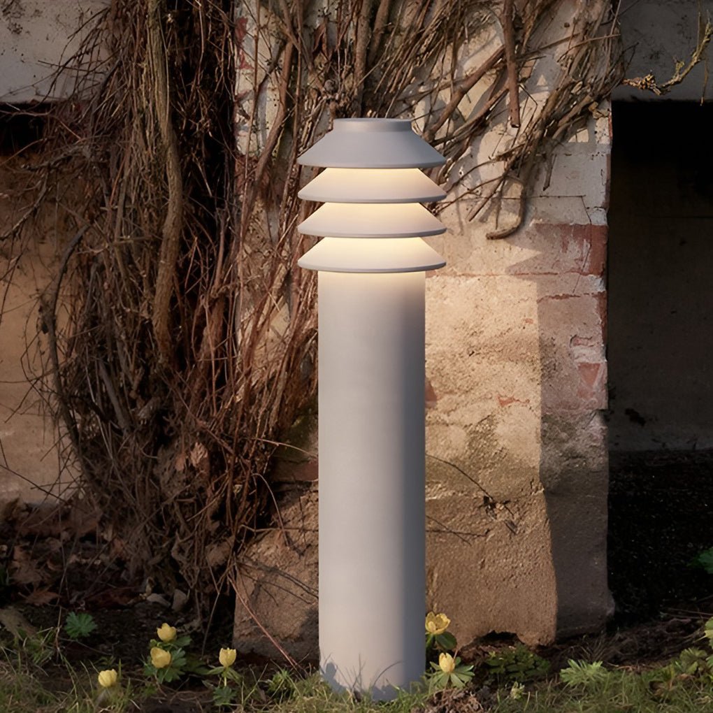 versatile modern aluminum led outdoor cylinder light for garden and pathway illumination