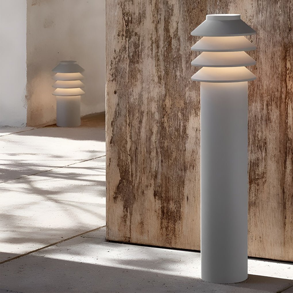 versatile modern aluminum led outdoor cylinder light for garden and pathway illumination