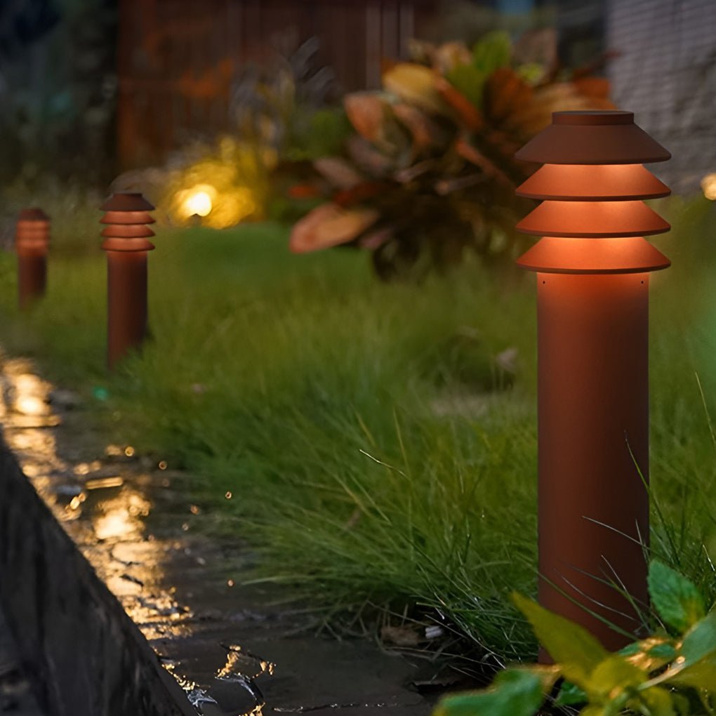 versatile modern aluminum led outdoor cylinder light for garden and pathway illumination