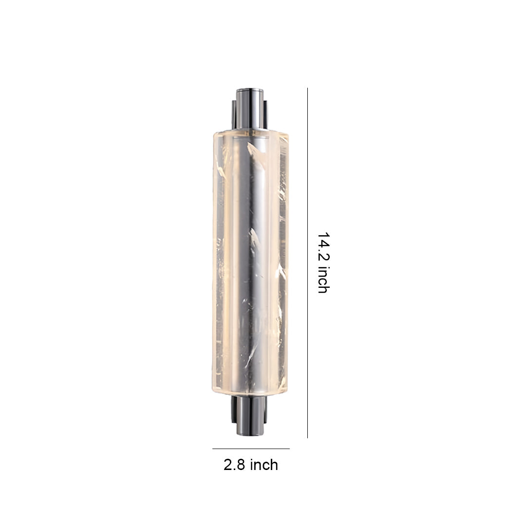 Minimalist Linear Wall Sconce — Chrome Metal with Crystal Accents, 7.3W LED, 3000K, IP20