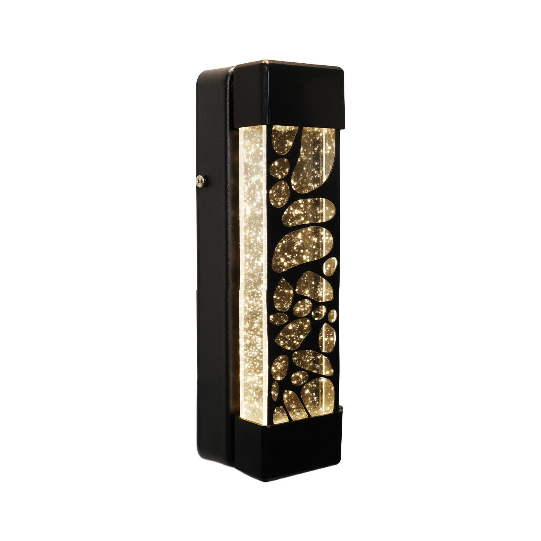 Outdoor Waterproof LED Linear Wall Light with Crystal Design