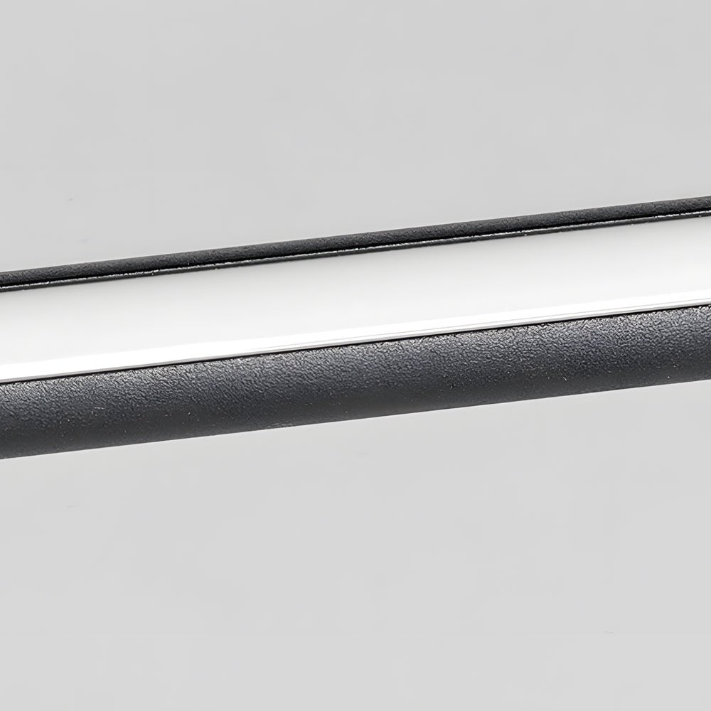 vertical linear led pendant ceiling light in black long design