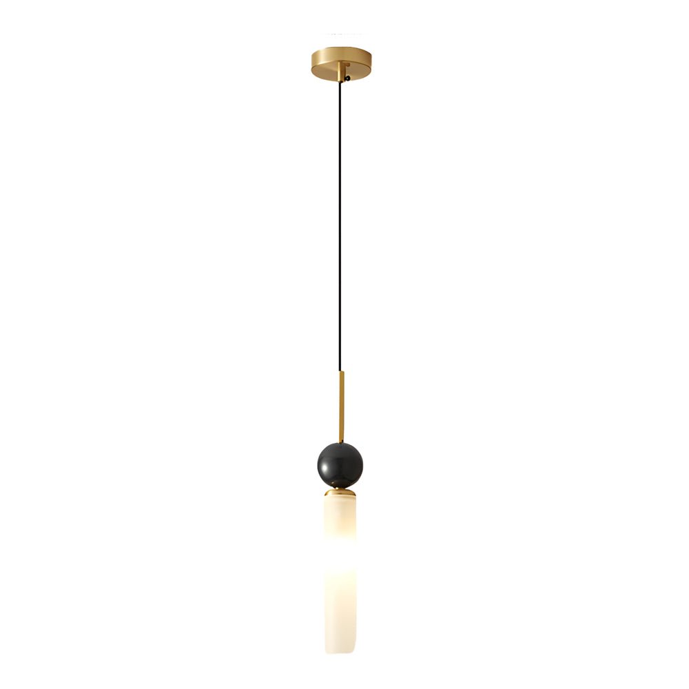 Marble Sphere Cylinder Mini Pendant — Copper or Black, Acrylic Shade, 1-Light, Three-Step Dimming, 3000K/4500K/6000K