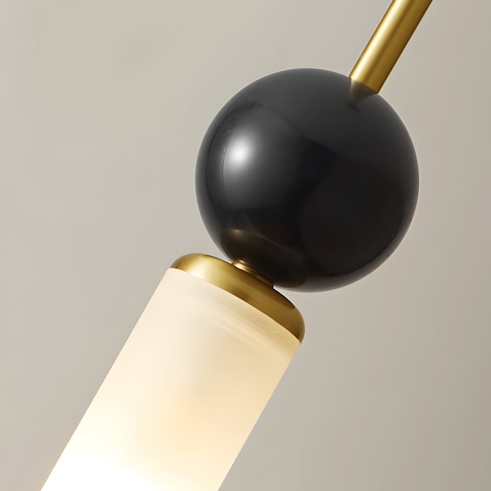 Marble Sphere Cylinder Mini Pendant — Copper or Black, Acrylic Shade, 1-Light, Three-Step Dimming, 3000K/4500K/6000K