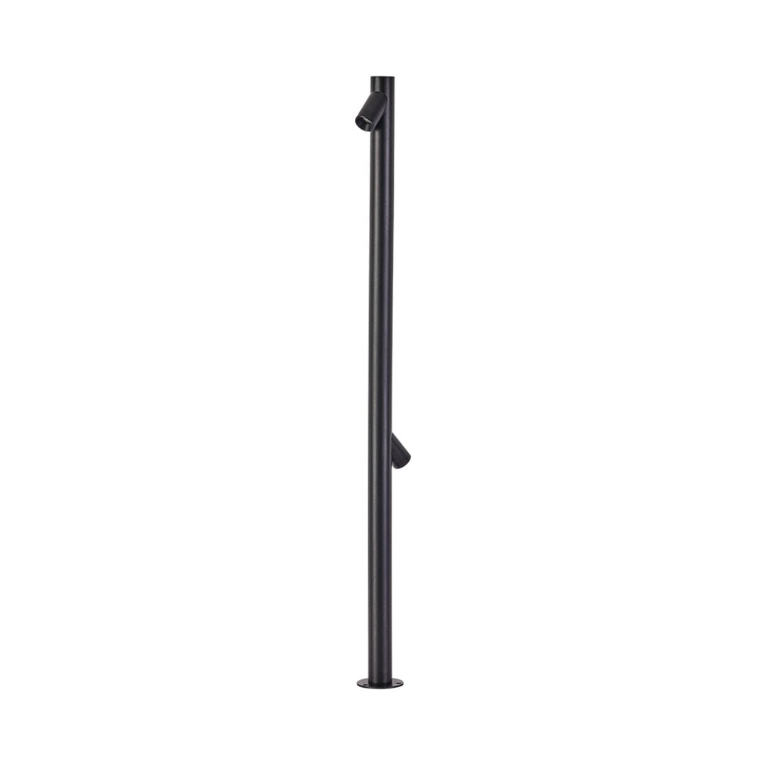 Bamboo Node LED Bollard Light — Aluminum, Black, IP65, 3000K, 23.6" or 35.4"