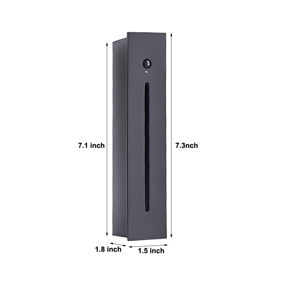Contemporary Vertical Recessed LED Stair Light — Die-Cast Aluminum, Motion Sensor, IP44, 3W, Indoor/Outdoor