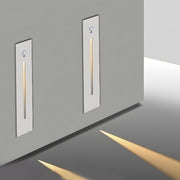 Contemporary Vertical Recessed LED Stair Light — Die-Cast Aluminum, Motion Sensor, IP44, 3W, Indoor/Outdoor