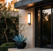 Modern Rectangular Outdoor Wall Sconce — Stainless Steel & Acrylic, LED, Dual Color Temperature, IP65, 17.7" / 23.6" / 35.4"
