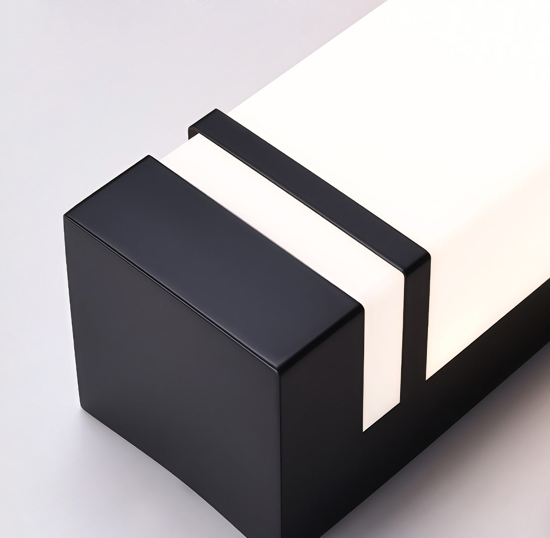 Modern Rectangular Outdoor Wall Sconce — Stainless Steel & Acrylic, LED, Dual Color Temperature, IP65, 17.7" / 23.6" / 35.4"