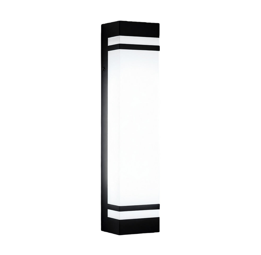Modern Rectangular Outdoor Wall Sconce — Stainless Steel & Acrylic, LED, Dual Color Temperature, IP65, 17.7" / 23.6" / 35.4"