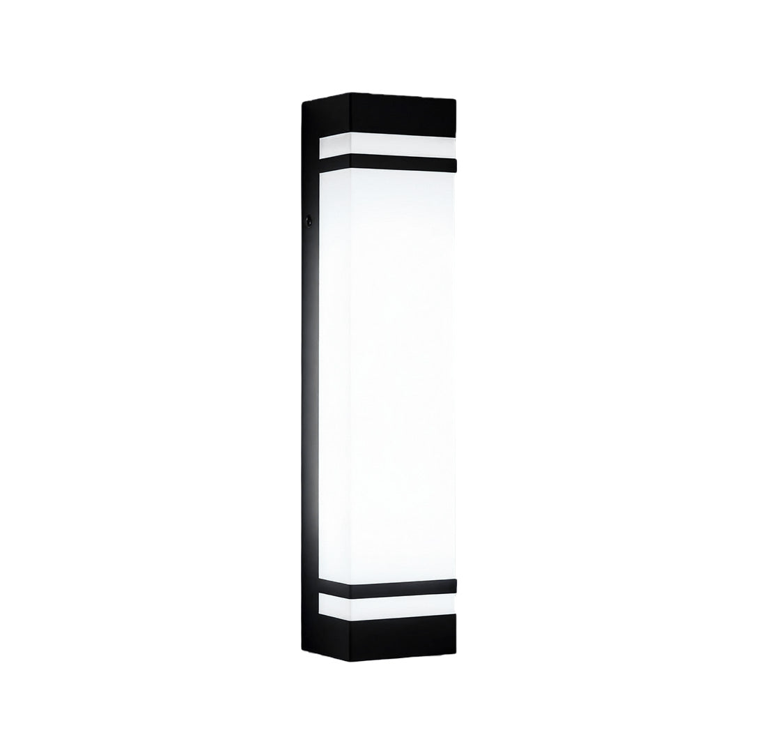 Modern Rectangular Outdoor Wall Sconce — Stainless Steel & Acrylic, LED, Dual Color Temperature, IP65, 17.7" / 23.6" / 35.4"