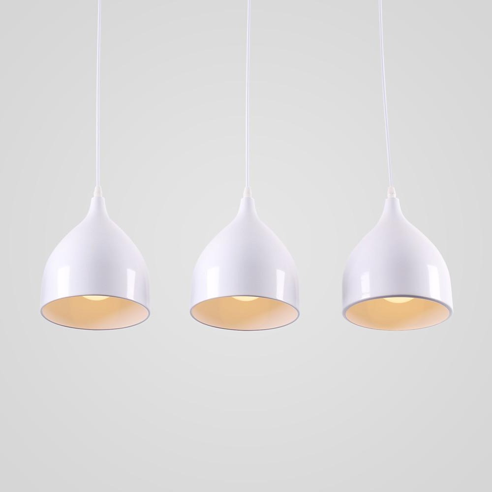 Modern Industrial 3-Light Pendant Chandelier — Metal, E26/E27, 60W Max, 47" Adjustable Cord