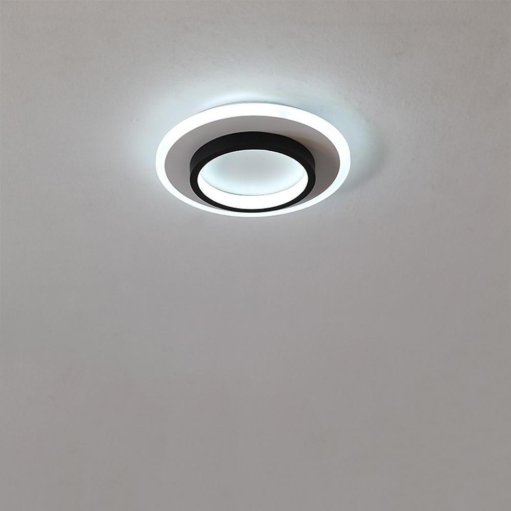 Three-Circle Layered Ring Flush-Mount Ceiling Light — Metal and Acrylic, LED, 20W, 3000K / 6500K