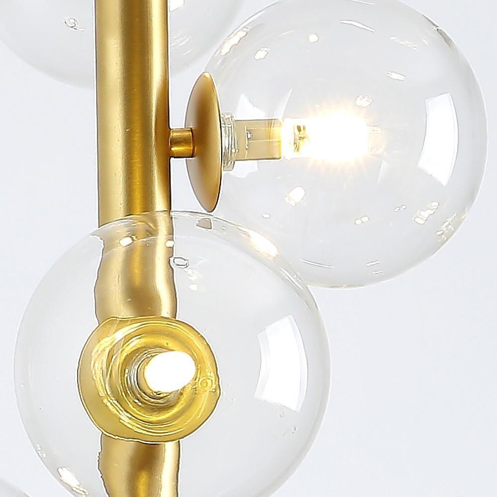 34'' Modern Artistic Glass Pendant Light - 7-Light LED Chandelier Hanging Lamp