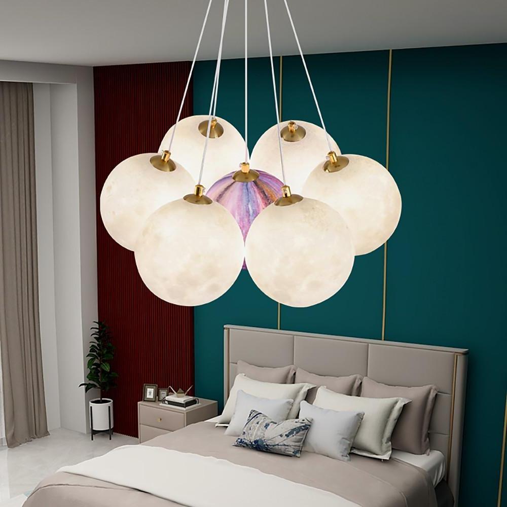 Cluster Globe Chandelier — Glass and Metal, G9 LED, 9/13/17-Light, 16" Diameter, 3000K/6000K