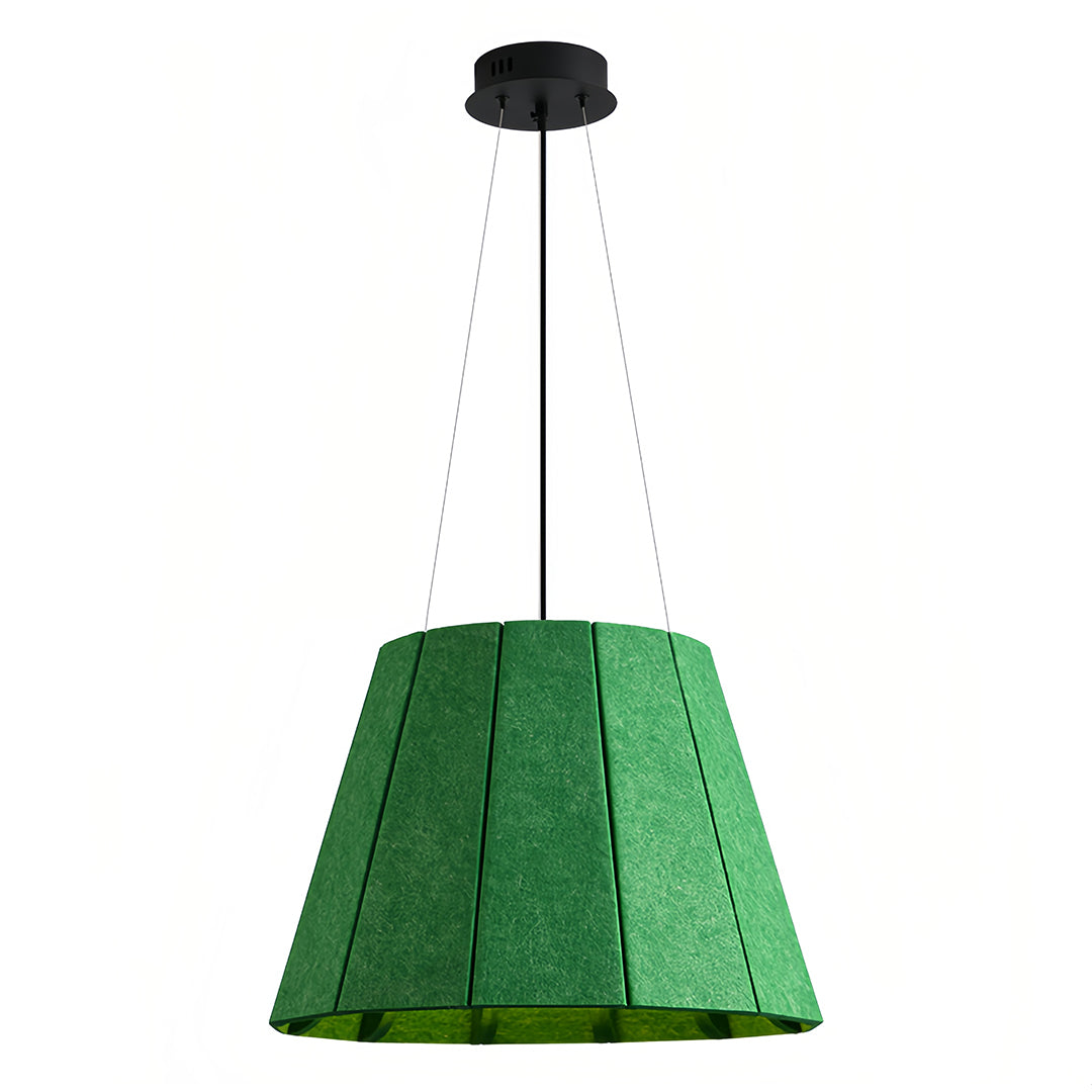 Pleated PET Felt Industrial Pendant — Iron, Sound-Absorbing, E27, 16" or 20.5", 5 Colors