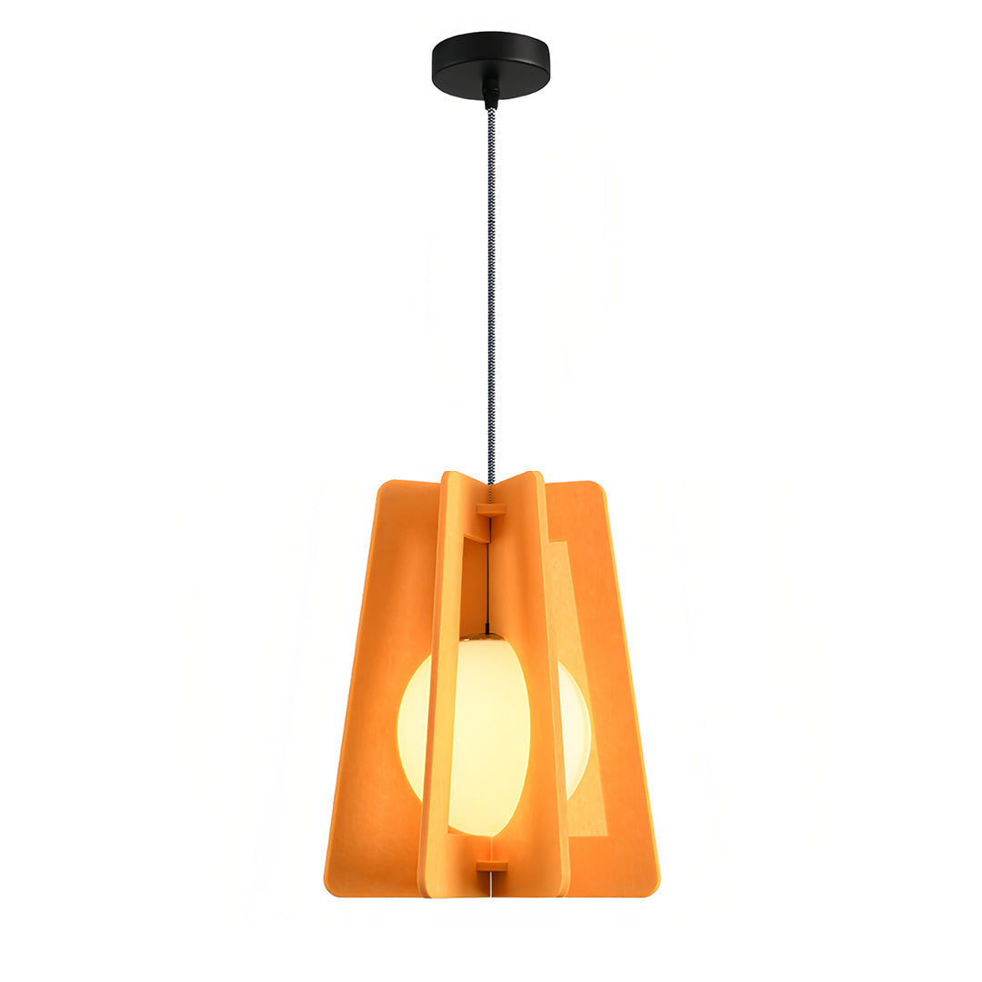 Geometric Felt Mini Pendant — PE+PET Acoustic Felt, Iron, 30/35cm, 6 Colors, Adjustable 2m Cord