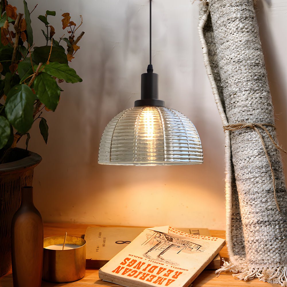 vintage 1 light glass dome pendant light 944 inches