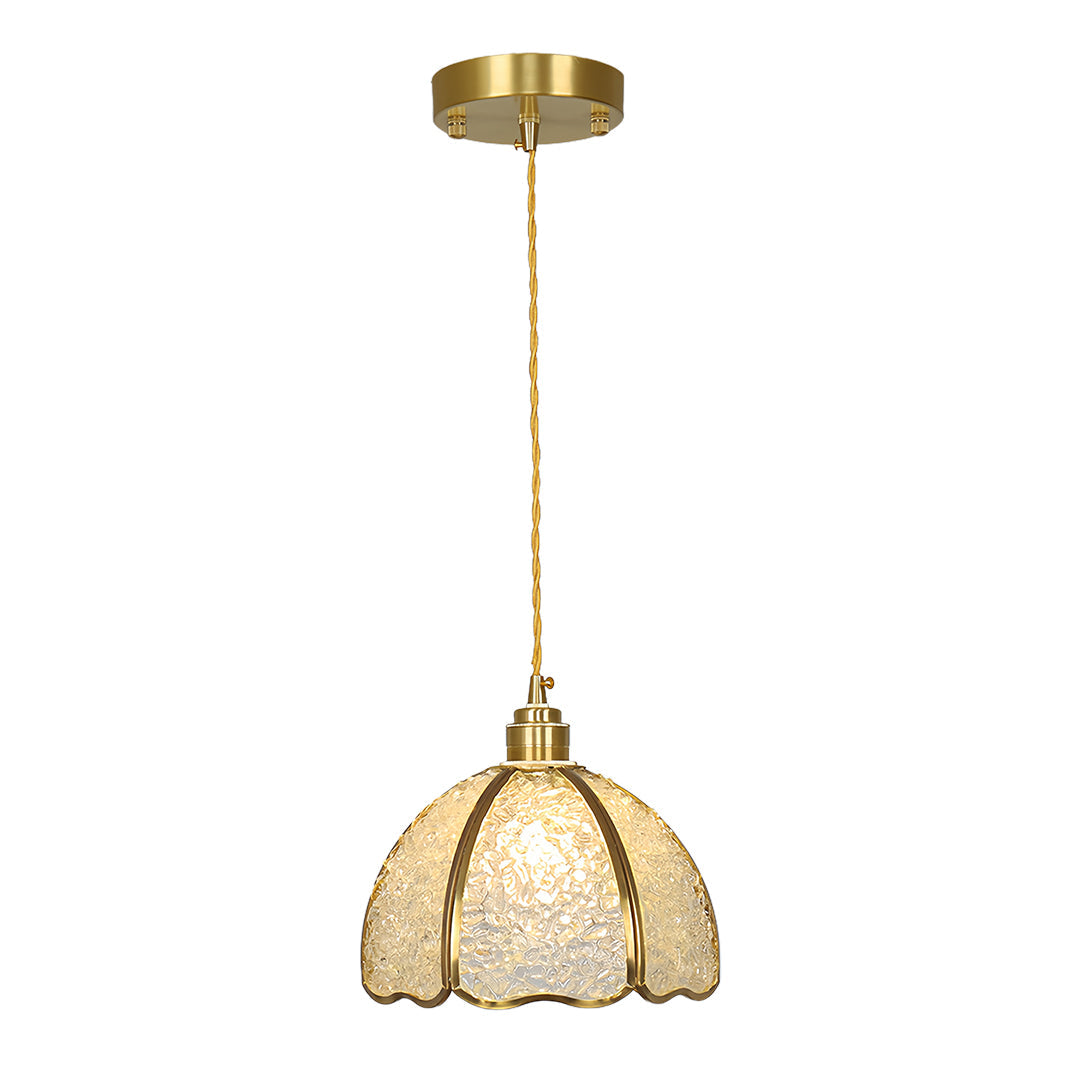 Vintage Crystal Mini Pendant — Full Copper, E27, 12W LED, Three-Color Dimming, 8.66" Diameter, 7 Styles
