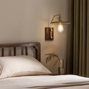 Retro Wave Glass Wall Sconce — Iron and Rubberwood, E27 LED, 3-Step Dimming (3000K/4500K/6000K), 3 Design Styles