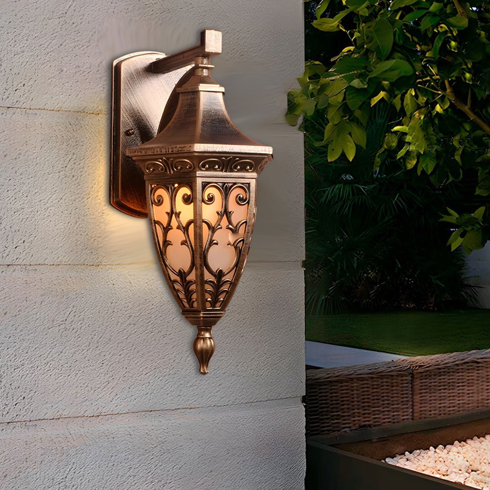 vintage bronze outdoor wall lantern 1 light wall mount fixture