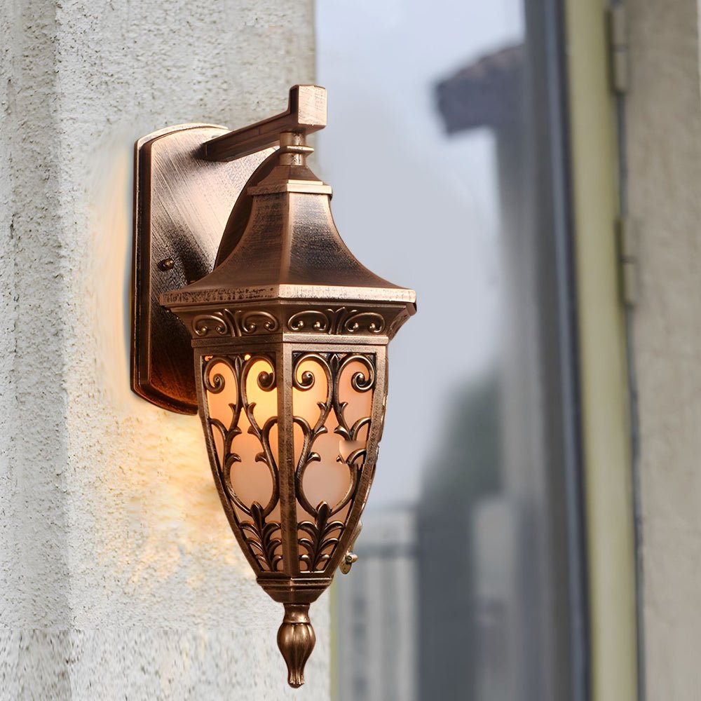 vintage bronze outdoor wall lantern 1 light wall mount fixture
