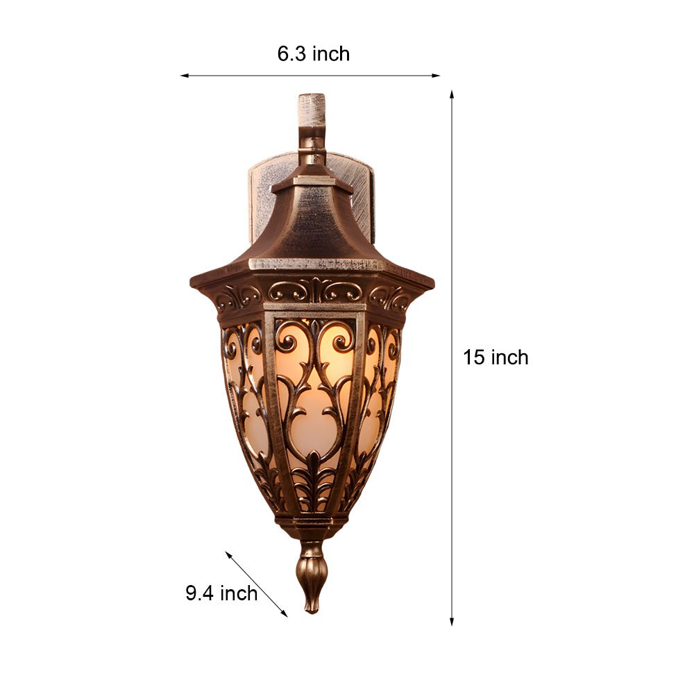 vintage bronze outdoor wall lantern 1 light wall mount fixture