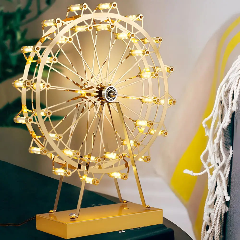 Retro Ferris Wheel Table Lamp with Built-in LED Luxe