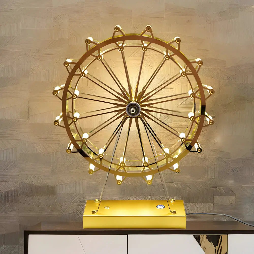 Retro Ferris Wheel Table Lamp with Built-in LED Luxe