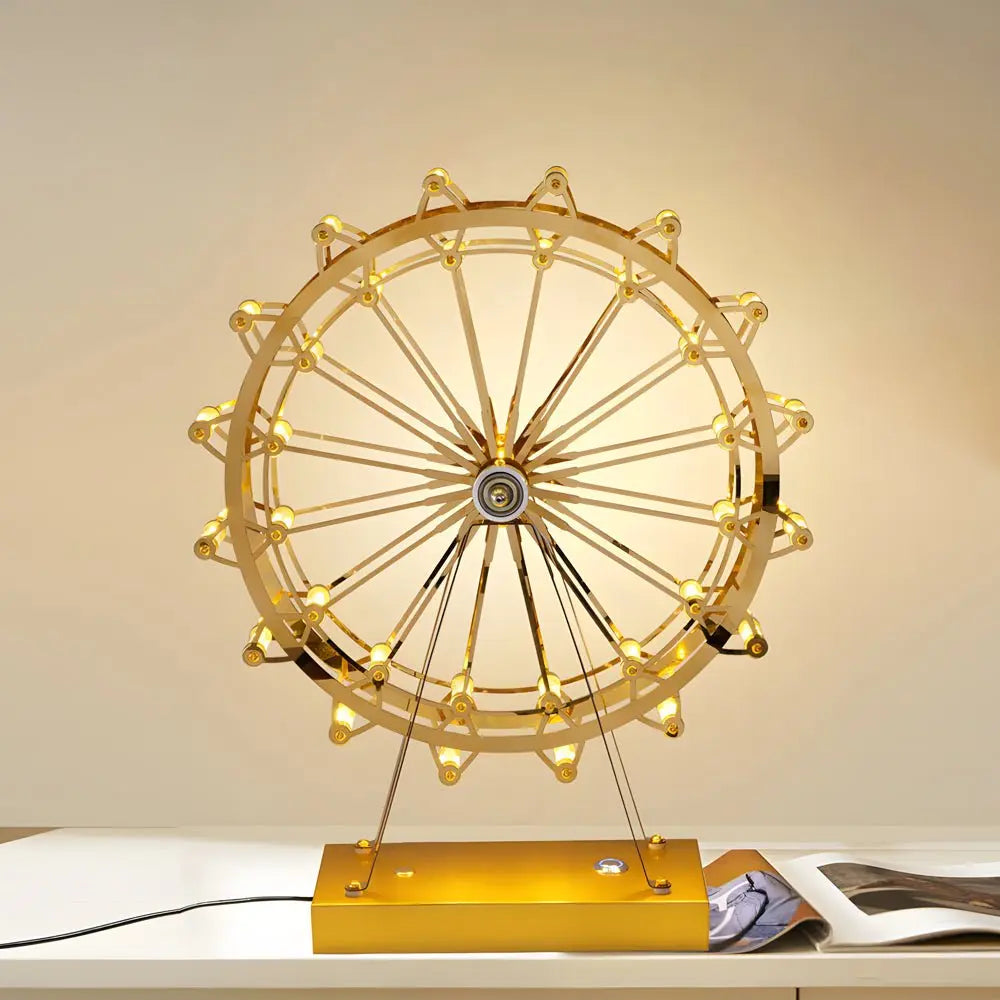 Retro Ferris Wheel Table Lamp with Built-in LED Luxe