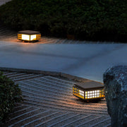 vintage hollowed pattern solar led garden lamp elegant weatherproof metal design