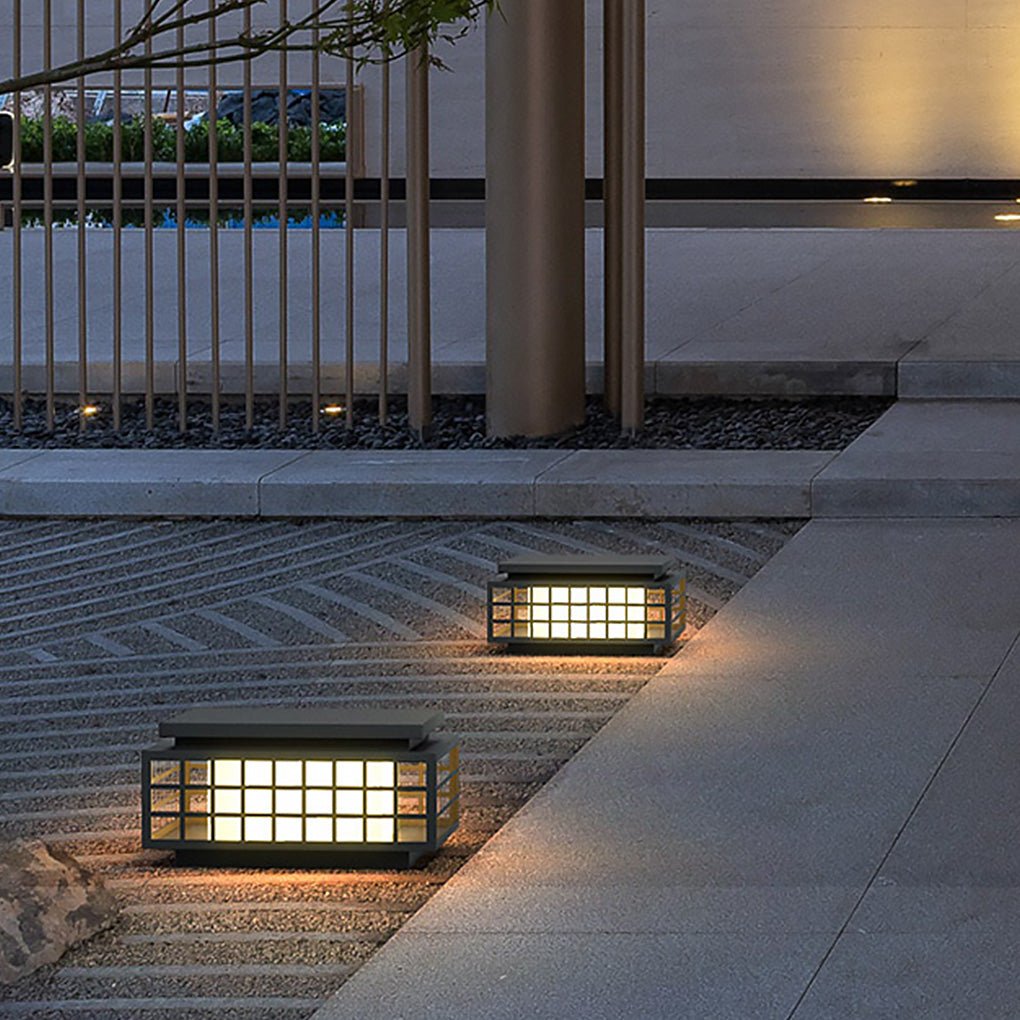 vintage hollowed pattern solar led garden lamp elegant weatherproof metal design