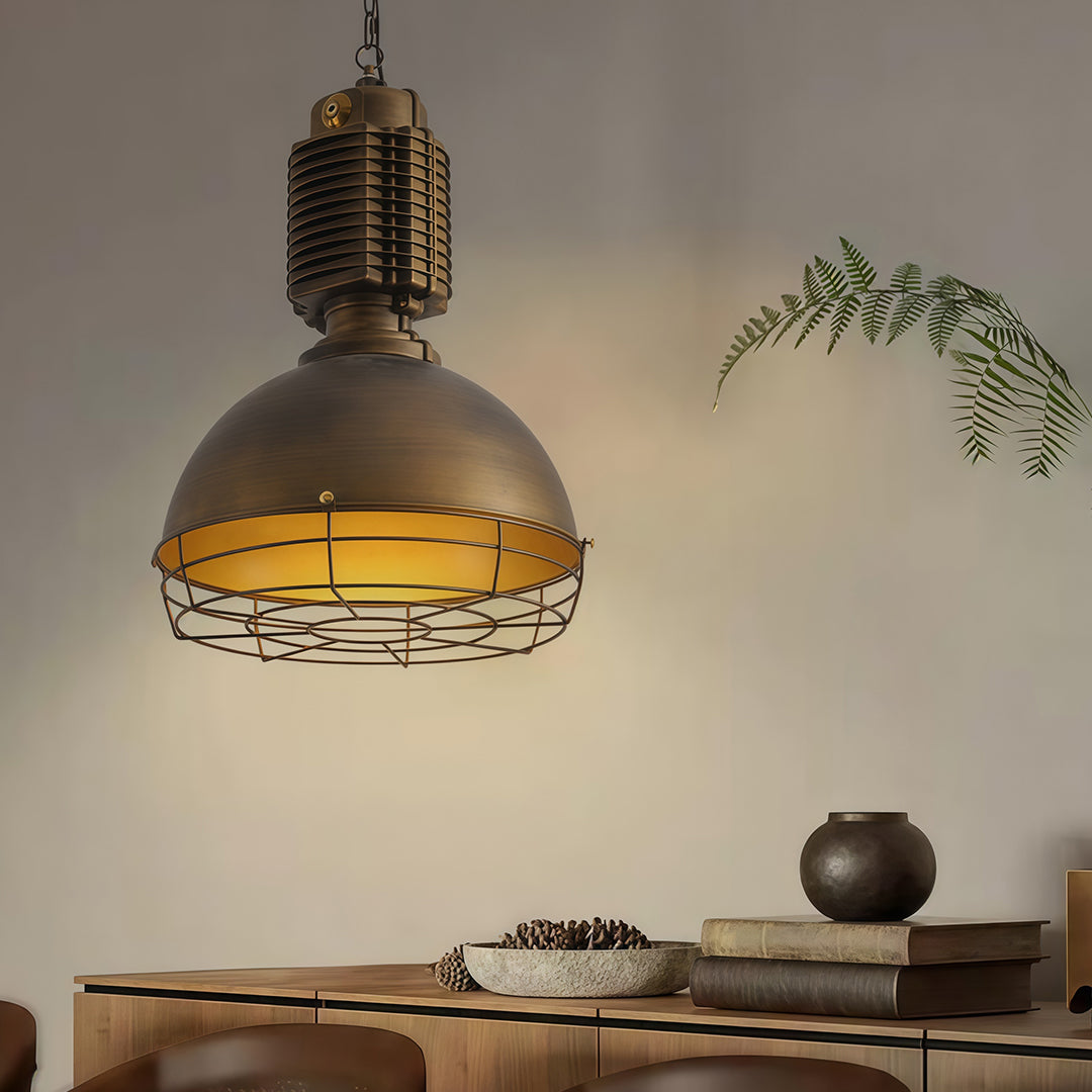 Vintage Industrial Pendant Light — Silver Iron, E27, 9W LED, 59.1" Adjustable Chain, 3 Styles