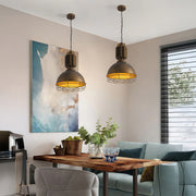 Vintage Industrial Pendant Light — Silver Iron, E27, 9W LED, 59.1" Adjustable Chain, 3 Styles