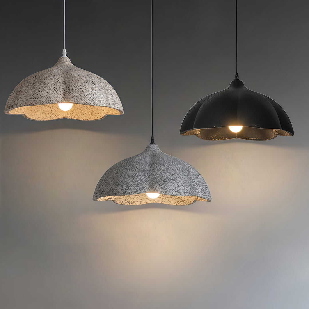 Wabi-Sabi Adjustable Pendant Light — Metal and PS, 15.75" Bowl, E27, 59.1" Chain
