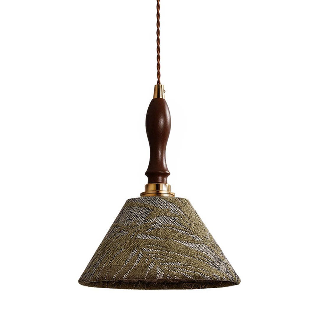 French Country Olive Green Metal Pendant — E27, 7W LED, 59.1" Adjustable Chain, 1-Light