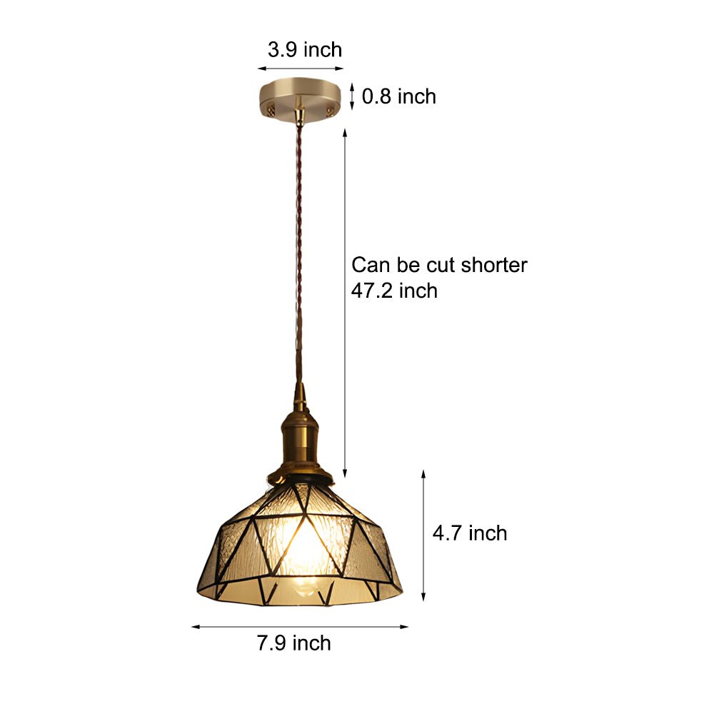 vintage stained glass pendant ceiling light hanging fixture