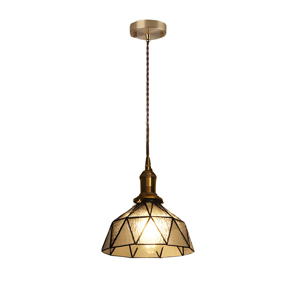 vintage stained glass pendant ceiling light hanging fixture