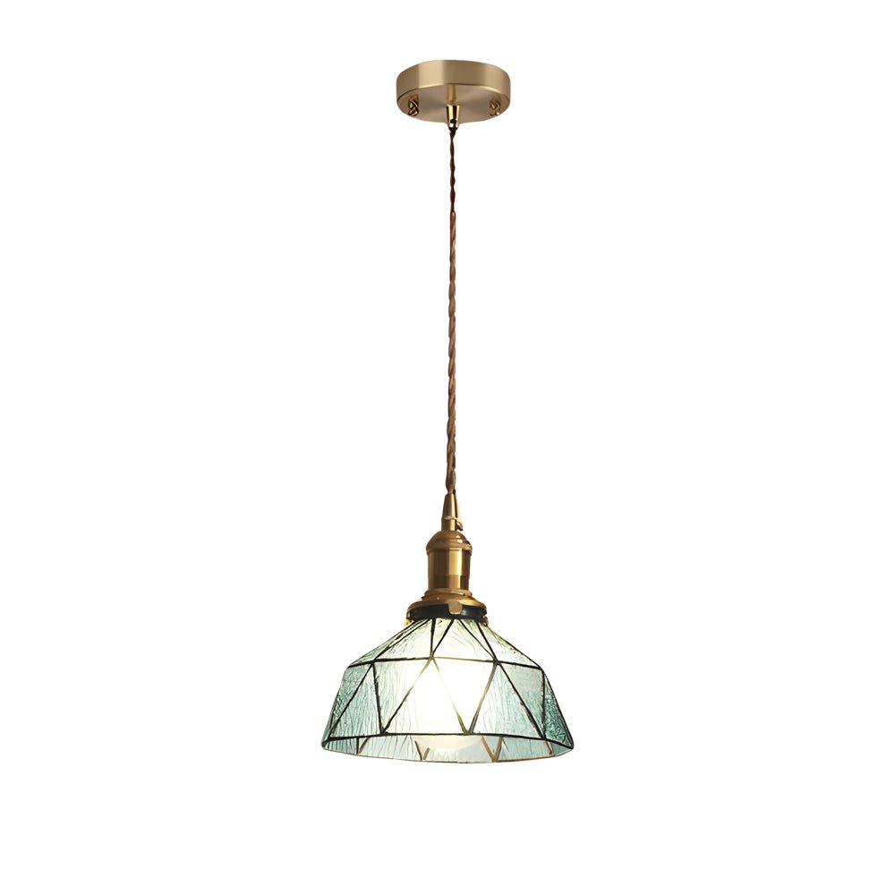 vintage stained glass pendant ceiling light hanging fixture