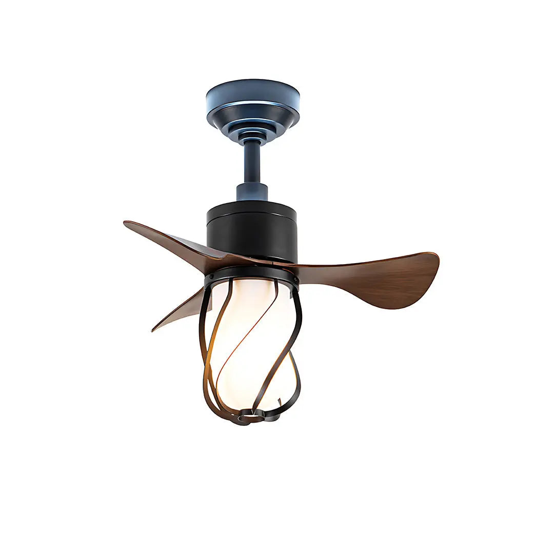 Stylish LED Ceiling Fan with Light in Vintage Design Luxe