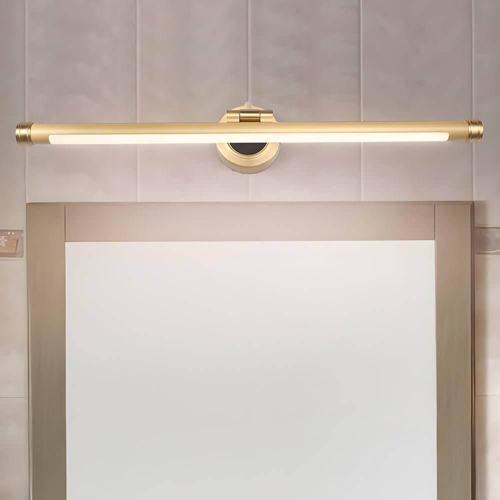 vintage style elegant linear led vanity light in goldblack for bathroom