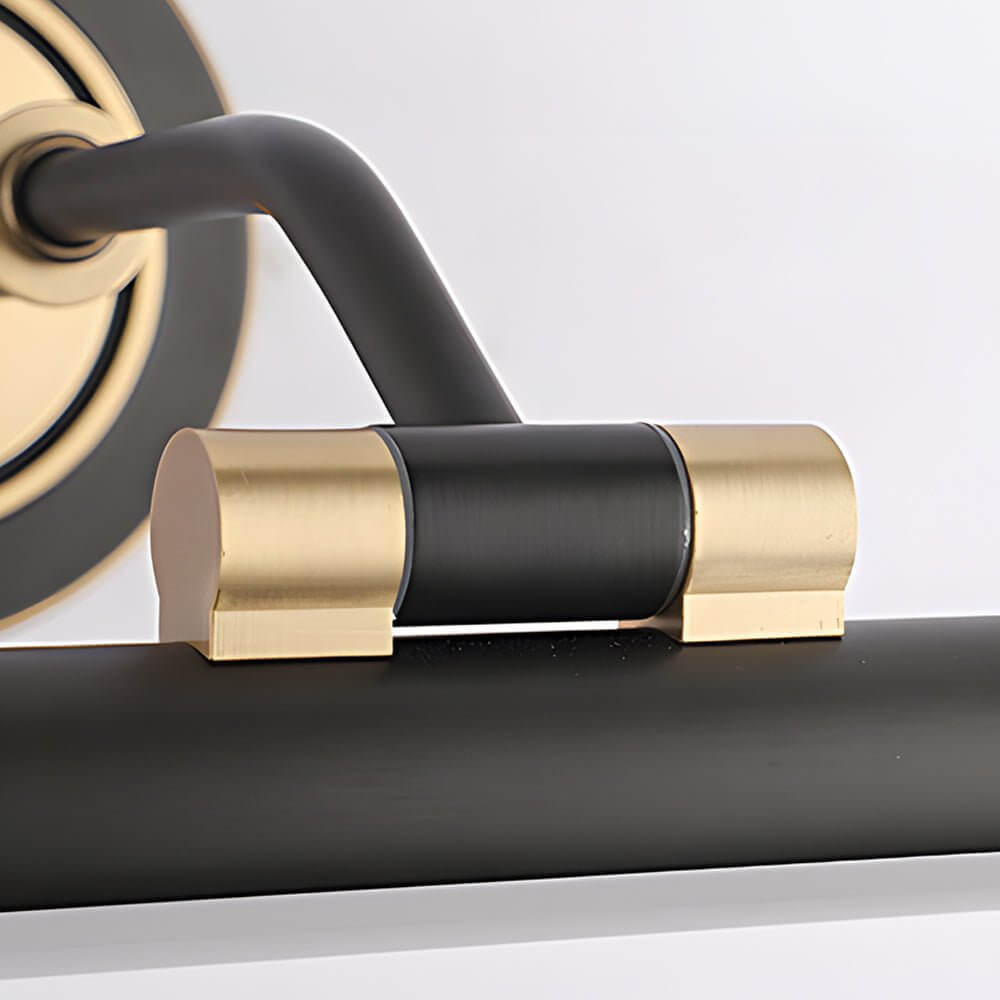 vintage style elegant linear led vanity light in goldblack for bathroom